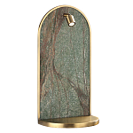 Настенный светильник зеленого цвета с бронзовой рамкой овальной формы с полкой Herbarium  варинант исполнения - 3 | Loft Concept в Перми