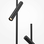 Напольный торшер светодионый черный Lumen Duo варинант исполнения - 3 | Loft Concept в Перми