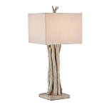 Настольная лампа с каркасом в виде веток деревьев с абажуром из ткани Natural Driftwood варинант исполнения - 1 | Loft Concept в Перми