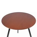 Кофейный столик с круглой столешницей на 3-х черных ножках Laconic Stylish Design варинант исполнения - 1 | Loft Concept в Перми