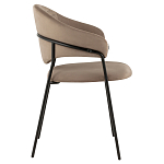 Коричневый стул с обивкой из искусственной замши Alexis варинант исполнения - 3 | Loft Concept в Перми