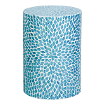 Столик с инкрустацией с перламутровым узором Flower Blue варинант исполнения - 1 | Loft Concept в Перми