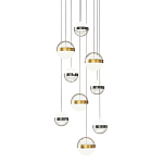 Люстра каскадная с 9-ю подвесами бронза и никель Peggy Futura lamp варинант исполнения - 1 | Loft Concept в Перми