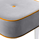 Квадратный мягкий пуф на белых ножках Winton Pouf Square варинант исполнения - 12 | Loft Concept в Перми