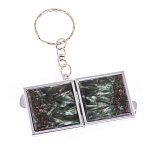 Зеркало брелок складное двухстороннее из натурального камня Серафинит Stone Mirrors варинант исполнения - 6 | Loft Concept в Перми