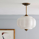 Подвесной светильник с абажуром из молочного стекла Vintage Charm варинант исполнения - 2 | Loft Concept в Перми