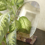 Настольное зеркало с подставкой из эпоксидной смолы с цветами Epoxy Resin Flowers Mirror варинант исполнения - 2 | Loft Concept в Перми