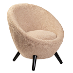 Кресло розовое с обивка из искусственного каракуля Iconic Creation варинант исполнения - 1 | Loft Concept в Перми