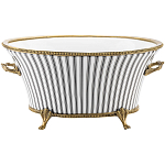 Кашпо Black white stripe варинант исполнения - 1 | Loft Concept в Перми