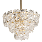 Люстра многоярусная с объемными прозрачными цветами Hanging Flowers варинант исполнения - 1 | Loft Concept в Перми