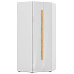 Шкаф угловой с белым глянцевым фасадом Grace of Furniture варинант исполнения - 1 | Loft Concept в Перми