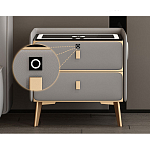 Умная прикроватная тумбочка c зарядкой для телефона Nightstand Smart варинант исполнения - 1 | Loft Concept в Перми