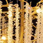 Люстра многоярусная с каркасом из металла и прозрачными подвесками FAIRYTREE Light варинант исполнения - 5 | Loft Concept в Перми