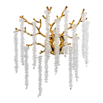 Бра золотого цвета с ветвями и хрустальными подвесками FAIRYTREE Light варинант исполнения - 1 | Loft Concept в Перми