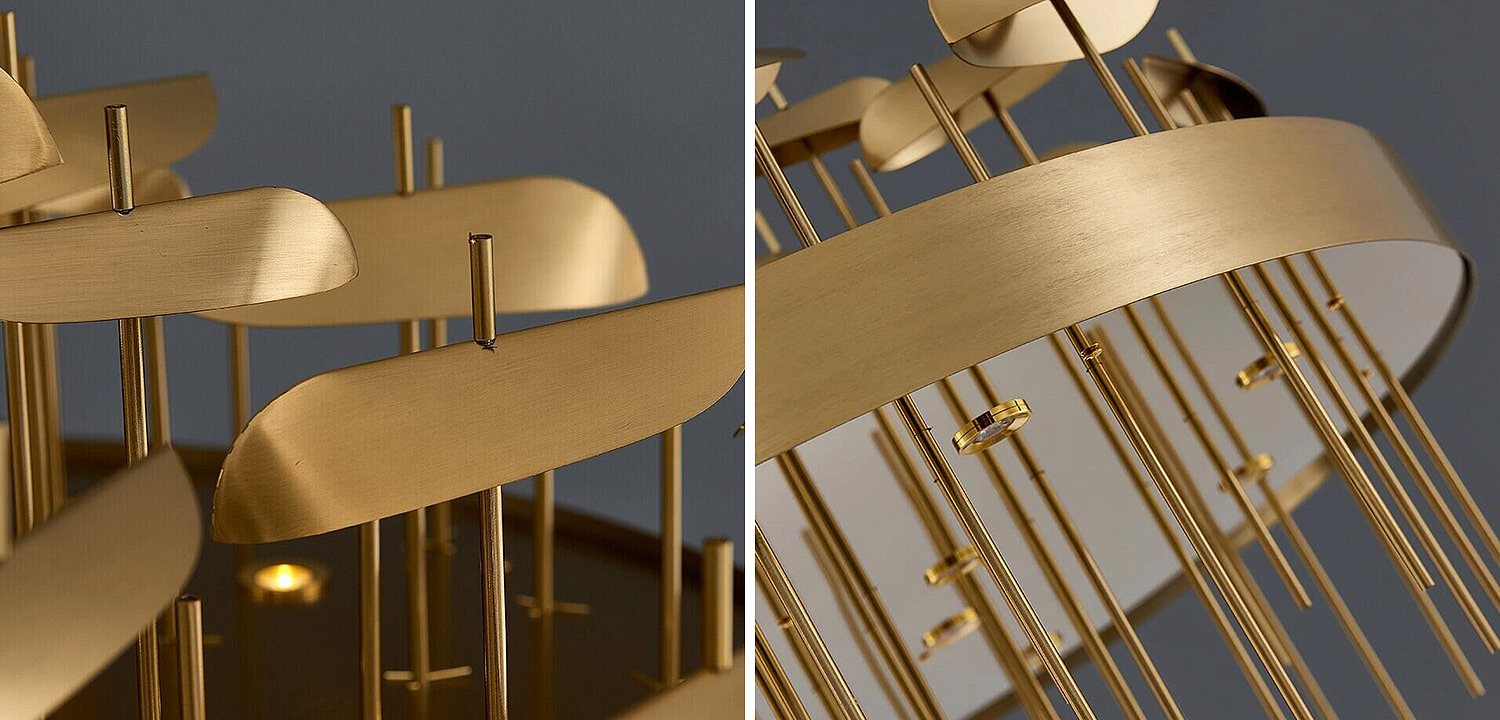Светодиодная дизайнерская инсталляция ANODINE Perlina Disk Chandelier Светодиодная дизайнерская инсталляция ANODINE Perlina Disk Chandelier - Loft-Concept в Перми