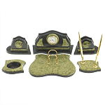 Настольный письменный набор из змеевика из 7-ми элементов Successful Leader варинант исполнения - 1 | Loft Concept в Перми