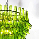 Люстра из семи ярусов зеленого стекла Independence варинант исполнения - 3 | Loft Concept в Перми