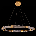 Люстра в форме кольца с золотым декором Warm Heavenly Light варинант исполнения - 8 | Loft Concept в Перми