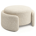 Круглая Оттоманка Alice ткань букле варинант исполнения - 1 | Loft Concept в Перми