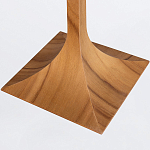 Настольная лампа со скошенным конусовидным абажуром и фигурной ножкой в цвете тик Accord Lighting варинант исполнения - 3 | Loft Concept в Перми