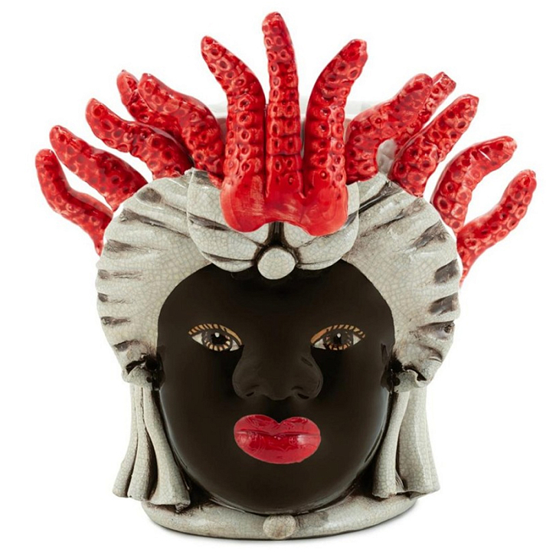 Ваза Vase Moro Lady Small Tentacles Коричневый Красный Бежевый Ваза Vase Moro Lady Small Tentacles Коричневый Красный Бежевый в Перми | Loft Concept
