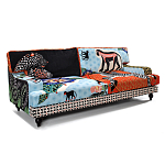 Диван с цветным принтом Qalakabusha Sofa варинант исполнения - 2 | Loft Concept в Перми