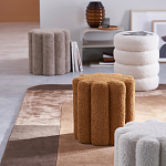 Пуф с обивкой из ткани букле Flo Pouf варинант исполнения - 3 | Loft Concept в Перми