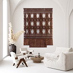 Панно Макраме коричневый цвет  варинант исполнения - 3 | Loft Concept в Перми