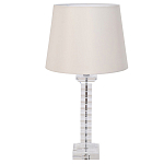 Настольная лампа с кремовым абажуром на фактурном стеклянном основании Source варинант исполнения - 1 | Loft Concept в Перми