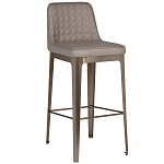 Стул барный светло-серый из экокожи Spectacular High Bar Stool варинант исполнения - 1 | Loft Concept в Перми