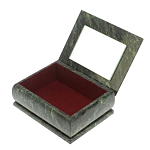 Шкатулка с зеркалом из натурального камня змеевик Stone Casket варинант исполнения - 4 | Loft Concept в Перми