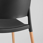 Пластиковый стул на ножках из массива бука Ferret Black 4 шт варинант исполнения - 6 | Loft Concept в Перми