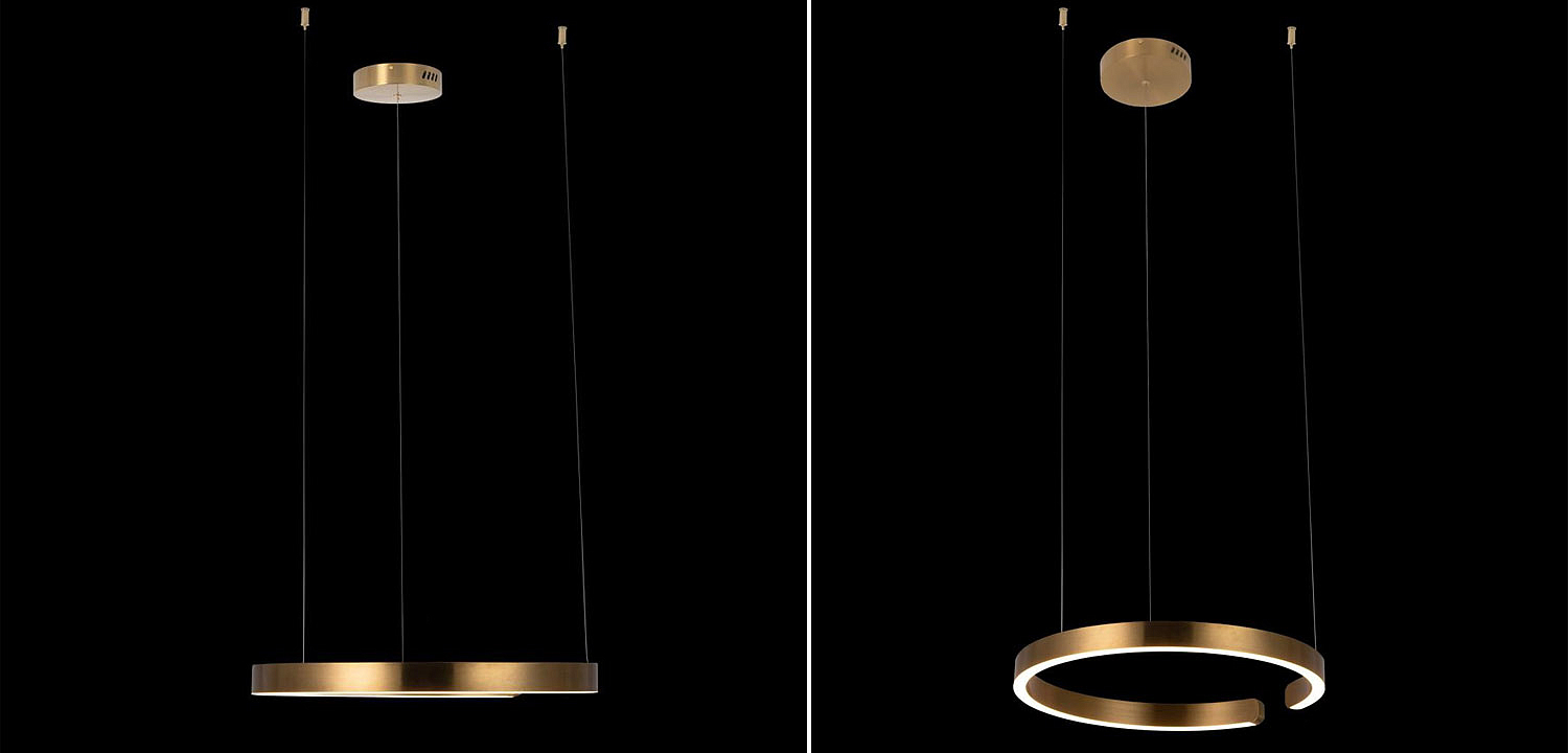 Подвесной светильник Half Ring brass 60 Подвесной светильник Half Ring brass 60 - Loft-Concept в Перми