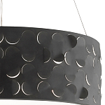 Люстра в форме цилиндра с чёрным фактурным абажуром Round Necklines варинант исполнения - 1 | Loft Concept в Перми