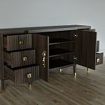 Большой Комод-буфет Elsa Dreams Walnut с ящиками варинант исполнения - 1 | Loft Concept в Перми