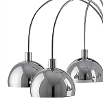 Люстра круглая серебряная с 6-ю плафонами в форме куполов Silver Domes варинант исполнения - 1 | Loft Concept в Перми