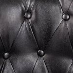 Кресло кожаное с мягкими подлокотниками на 4-х деревянных ножках Logan Leather Armchair black варинант исполнения - 5 | Loft Concept в Перми
