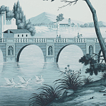 Обои ручная роспись Views of Italy Mare Verde варинант исполнения - 2 | Loft Concept в Перми