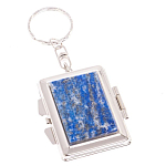 Зеркало брелок складное двухстороннее из натурального камня Лазурит Stone Mirrors варинант исполнения - 1 | Loft Concept в Перми