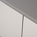 Тумба под телевизор со стеклянной столешницей и с выдвижными ящиками Minimalist Accent варинант исполнения - 3 | Loft Concept в Перми