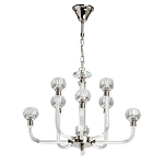 Люстра с 8-ю лампами и гранеными стеклянными плафонами Prism Gala варинант исполнения - 2 | Loft Concept в Перми