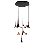 Люстра светодиодная с акриловыми конусообразными плафономи розовое золото Astra 60   варинант исполнения - 2 | Loft Concept в Перми