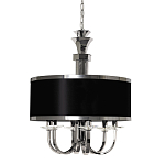 Люстра подвесная круглая с черным абажуром и чашей крепления в форме многогранника Natural Concepts варинант исполнения - 1 | Loft Concept в Перми