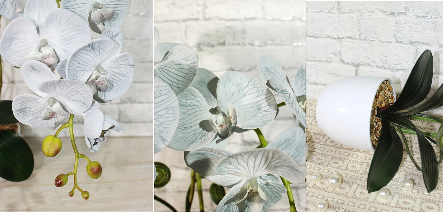 Декоративный искусственный цветок Orchid gray Декоративный искусственный цветок Orchid gray - Loft-Concept в Перми