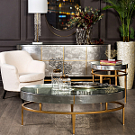 Столик журнальный серебристый с круглой столешницей Showing Refinement варинант исполнения - 3 | Loft Concept в Перми