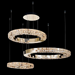 Люстра из 3-х колец с мозаичным хрустальным оформлением Sparks of Crystal варинант исполнения - 1 | Loft Concept в Перми