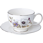 Чайный сервиз из фарфора с рисунком цветов на 6 персон 14 предметов Garden Whisper Porcelain Set  варинант исполнения - 2 | Loft Concept в Перми