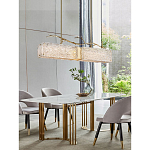 Люстра прямоугольная из фактурного стекла Chandelier Beam варинант исполнения - 4 | Loft Concept в Перми