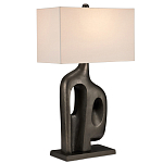 Настольная лампа с прямоугольным тканевым абажуром на фигурном каркасе Brutilist  варинант исполнения - 2 | Loft Concept в Перми