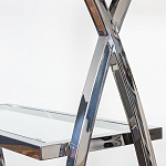 Металлический стеллаж со стеклянными полками Molecule варинант исполнения - 5 | Loft Concept в Перми